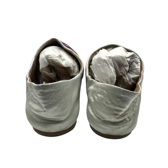 Sam Edelman Satin Embroidered Vijay Mules Slip-On Flats, Grey/Red/Blue, 8M - Picture 6 of 9